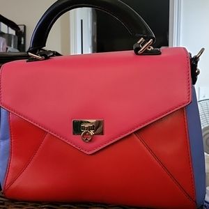 Kate Spade Bags | Kate Spade Color Block Flap Satchel | Color: Red/Blue | Size